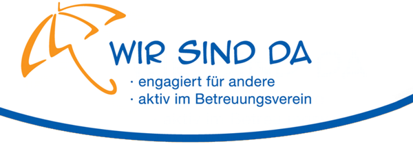 Logo der katholischen Betreuungsvereine mit Aufschrift: Wir sind da. Engagiert für andere. Aktiv im Betreuungsverein.